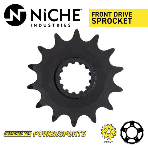 Drive Sprocket Chain Combo For Kawasaki Ninja 300 EX300 Z300 14T Front 42T Rear 520V XRing 106 Links front sprocket image
