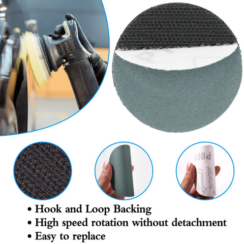 Polishing action using 3 Inch Wet And Dry Sanding Discs With Hook And Loop Backing Silicon Carbide Sanding Pads for drills.
