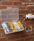 Stainless Steel Screw In Hooks And 160 Piece Mounting Hardware Kit For Drywall And Masonry Surfaces Includes Self Tapping Screws for shelf