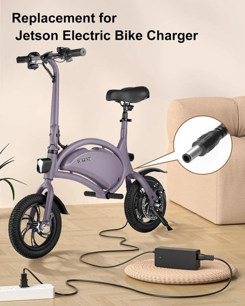42V 2A Replacement Charger For Bolt Pro Adventure Metro Journey LX10 J5 J8 Eris Pro Ora Pro Racer Rhythm Electric Bikes And Scooters With 100V 240V Input And 5.5mm By 2.5mm DC Plug Easy Plug And Play