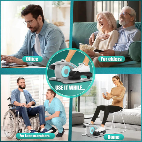 Under Desk Elliptical Machine For Home Office Use, suitable for seniors, adults, office, home, knee exercises, with remote control