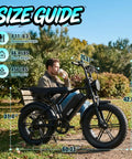 Man sitting on bench next to Electric Fat Tire Bike For Adults With 1500W Peak Brushless Motor 80 Mile Range Removable 48V 15Ah Battery