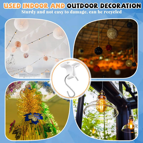 Drop Ceiling Hooks 35 Pack With S Clips For Hanging Ornaments in classrooms, offices and holiday displays