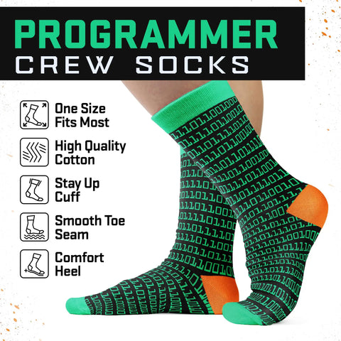 Epic Programmer Socks And Tech Gift For Men, Perfect Stocking Stuffers For Techies, Funny Computer Geek Socks For Engineers