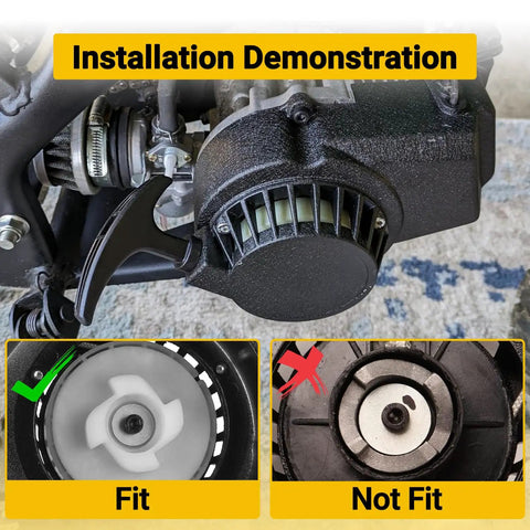 Alloy Recoil Pull Starter for 50cc Dirt Bike and 47cc 49cc 2 Stroke ATVs Installation Demonstration
