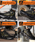 Men's Steel Toe Work Shoes Safety Sneakers Lightweight Built To Last All Day Comfort Puncture Proof Slip On Durable Construction