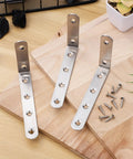 Heavy Duty L Shaped Shelf Brackets Set Of 10 With Screws, Stainless Steel Angle Supports for Floating Shelves and Desks