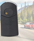 Flip Remote Key Fob Shell Replacement For Mazda 2 3 5 CX7 CX9 2006 2015 Car Key Case Cover in black material with a scenic background.