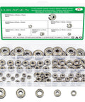 71 Piece Carbon Steel Ball Bearings Kit With Double Shielded Protection, Includes 693ZZ 623ZZ 624ZZ 685ZZ 687ZZ 627ZZ; assorted bearings in plastic case