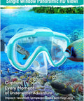 All In One Snorkel Set For Adults With Anti Fog Panoramic View Swim Mask And Dry Top Snorkel Kit Includes Carry Bag For Snorkeling