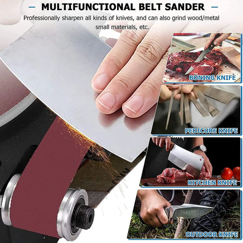 Upgrade Your Workshop With This Awesome 6-Inch Mini Disc Sander Bench Grinder Polisher Machine Fast 7-Speed Control for sharpening knives and small materials.