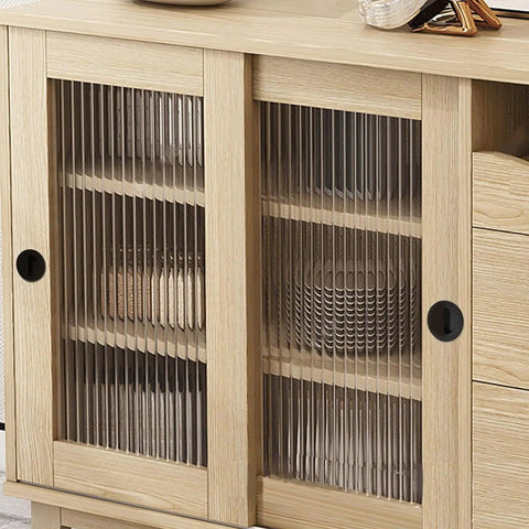 Hidden Concealed Recessed Sliding Door Pull Handles Set In Black Stainless Steel on cabinet