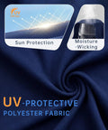 Toddler Rash Guard Swim Shirt For Boys Long Sleeve UPF 50+ Sun Safe Protection Quick Dry Beach Swim Tee Navy Blue fabric