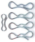 Bow Tie Lock Cotter Pins Deck Clip Set Five Pack For Lawn Mower Deck Linkage No Fuss Direct OEM Replacement For 532194209 And 532194208 Fits Craftsman Poulan Mowers, zinc plated clips