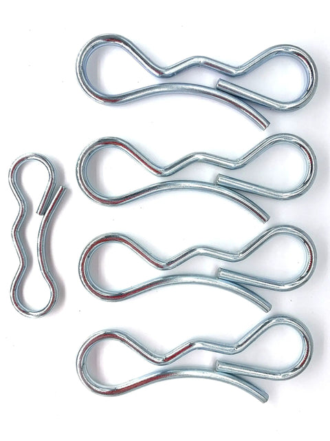 Bow Tie Lock Cotter Pins Deck Clip Set Five Pack For Lawn Mower Deck Linkage No Fuss Direct OEM Replacement For 532194209 And 532194208 Fits Craftsman Poulan Mowers, zinc plated clips