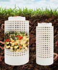 Twin Pack Underground Compost Bin Worm Farm For Outdoor Gardens And Veggie Patches Durable Plastic With Holes And Lid Ideal For Recycling Kitchen Scraps And Yard Waste In Backyard Greenhouse