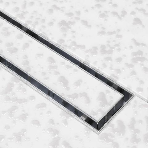 28 Inch Tile In Linear Shower Drain With Stainless Steel Grate No Fuss Install Corrosion Resistant 304 Grade Steel Sloped Channel