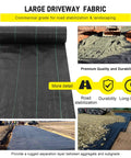 Tough As Nails Heavy Duty Landscape And Driveway Fabric 13x115 ft Weed Barrier Road Fabric for erosion control shown in use.