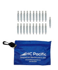 25 Piece Cleco Fasteners Kit With Pouch For Temporary Panel Alignment Drill Size Forty Grip From Zero To One Quarter Inch Perfect For Car Restoration Projects Made In USA