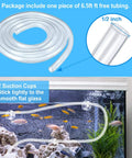 Coiled 6.5 ft tubing for 880 GPH Submersible Fountain Pump 60W Built Tough For Outdoor Use with aquarium fish tank setup.