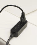 Two Pack 3 Outlet Mini Power Strips With Braided 5 Inch Cords For Desk And Entertainment Setups Ideal For Home And Office Use Compact Space Saving Power Extensions That Help Keep Cables Tidy And Ready, black 3-outlet mini power strip with braided cord