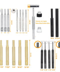 Dead Nuts Precise Torque Screwdriver Featuring Audible Click Factory Calibration 10 To 70 Inch Pounds Brass Steel Pin Punches And Sturdy Hammer Kit For Straight Up Gunsmith Setup set including brass steel pin punches and hammer.
