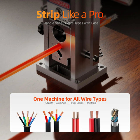 Manual Wire Stripping Machine 0.06 To 1 Inch Drill Powered Or Hand Crank Copper Wire Stripper With Adjustable Blade close-up