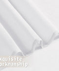 Airy Sheer Door Curtain Panel 25 By 72 Inches White Linen Look Voile with detailed fabric texture highlighting exquisite workmanship.
