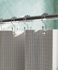 Chrome Shower Curtain Hooks Set Of 12 With Double Roller Glide For Smooth Quiet Operation on shower rod