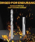 HSS drill bit and tap with flames for 322-Piece Pro Grade Helicoil Thread Repair Kit With Metric M5 To M12 And SAE One Quarter To One Half Inch Thread Restorers HSS Drill Bits Taps Thread Inserts Break Off Tools And Complete Automotive Repair Set.