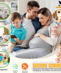 Gotta Keep Those Kiddos Safe With These Rock Solid Baby Corner Protectors Totally Easy Peel And Stick Rubber Bumpers That Cover Every Sharp Desk Edge Smooth As Butter Plus Comes In A Matte Black 12 Pack shown in family setting at home with children.