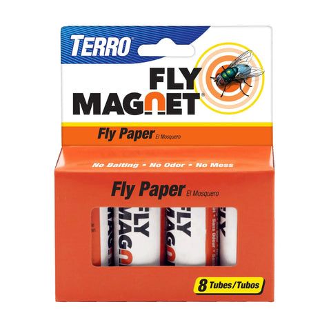 No Sweat Fly Trap Sticky Fly Paper Strips For Pesky House Flies Odorless Mess Free Hanging Pest Control Solution Eight Pack Quick Hang