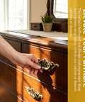 Hand pulling Antique Brass Bail Drawer Pulls Set, 6 Pack, Vintage Zinc Alloy Cabinet Handles With Screws, 6 Inch