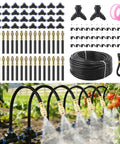 Comprehensive 40 Nozzles Drip Irrigation Kit Plug And Play With No Fuss Setup 200 Ft Hose For Yard And Garden, misting plants