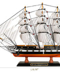 Old Ironsides Dope Wooden Model Ship USS Constitution 1 To 155 Scale Replica With Solid Basswood Hull Hand Stitched Fabric Sails