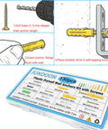 All In One 130 Piece Drywall Anchors And Screws Kit With 6 Sizes Plastic Wall Anchors And Phillips Flat Head Wood Screws usage guide.