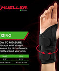 Green Fitted Left Wrist Brace With One Hand Cinch For Easy Wraparound And Stay Put Support, adjustable sizing, on wrist