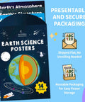 14 Earth Science Poster Set For Classrooms And Study Spaces 11x17 Educational Posters Matte Laminated For Hallways Bulletin Boards And Home Learning Eco Friendly FSC Certified Classroom Decor For Elementary Through Middle School packaging