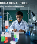 Student using 24 Piece Tornado Bottle Connector Set With Vortex Tubes in Four Colors for 2 Liter Bottles in science lab