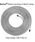 Coiled 25 Ft 3/16 Inch Brake Line Kit With Zinc Coated Double Walled Steel Tubing And 16 Fittings For Cars, Trucks, SUVs