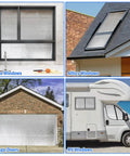 Block Blinding Summer Sun And Keep Your Pad Chill This Durable Double Reflective Aluminum Foil Window Film For Rv Car And Garage Doors Features 12 Hook And Loop Pads For No Sweat Setup And Long Lasting Coverage in home, attic, garage, and RV windows.