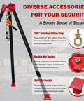 Beefy 2200 Lbs Capacity Tripod Head and Base Set With 360 Degree Rotation Ring showcasing anti-slip design features