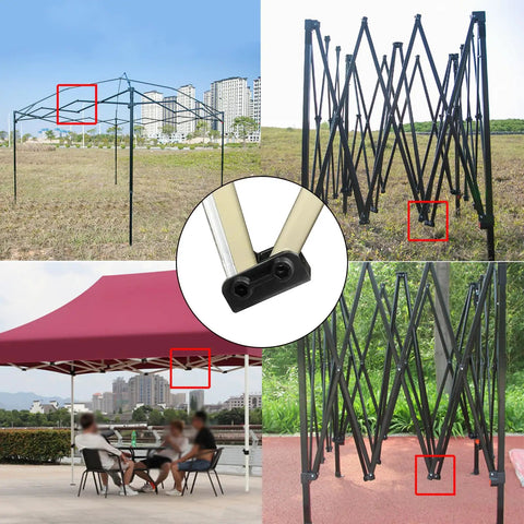 Two Way Pop Up Gazebo Replacement Connector Kit For Canopy Tent Frames Heavy Duty Black Rectangular Truss Bracket Made From PA66