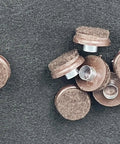 Heavy Duty Nail On Furniture Glides Brown 100 Pack Smooth Chair Pads for hardwood tile and laminate floors, featuring a nail-on design.