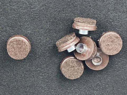 Heavy Duty Nail On Furniture Glides Brown 100 Pack Smooth Chair Pads for hardwood tile and laminate floors, featuring a nail-on design.