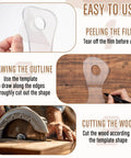 Step-by-step guide for using All In One Router Template Kit For DIY Woodworking with handle guides and cutting templates.
