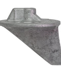 Angled view of Aluminum Trim Tab Anode For Mercury Mariner Outboards And MerCruiser Sterndrives Protects Gear Case From Corrosion