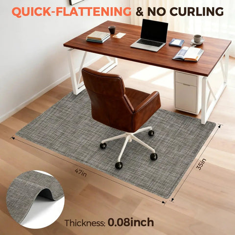 35 By 47 Inch Office Chair Mat For Hardwood Floors Heavy Duty Computer Desk Floor Protector in office setting