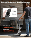 VEVOR Electric Trailer Dolly 5500 Lb Towing Capacity 380W Copper Motorized Jockey Wheel in use for precise movement.