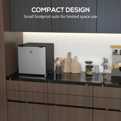 Sick Silver Mini Freezer With 1.1 Cu Ft Storage Capacity Featuring Reversible Door in modern kitchen, compact design for small spaces.